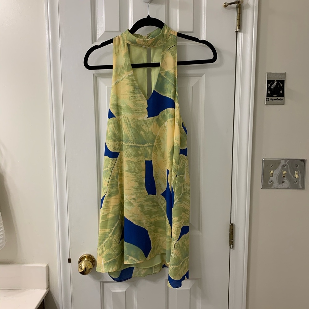 High neck dress!